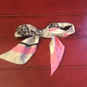 Coach Authentic Skinny Headband Scarf Pink Purse